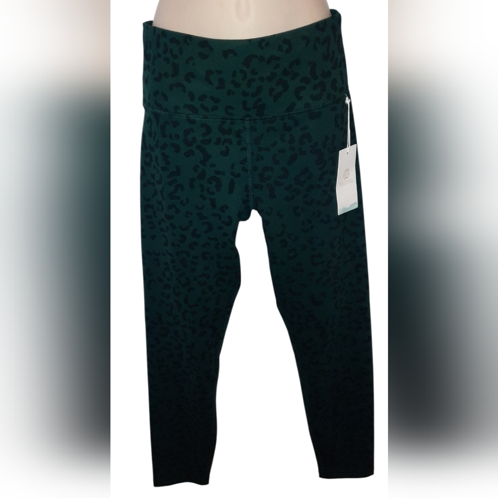 Balance Collection Dark Green Leopard Print Leggings